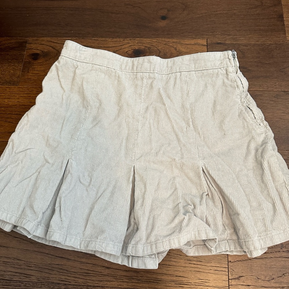 Urban Outfitters grey corduroy pleated skirt
